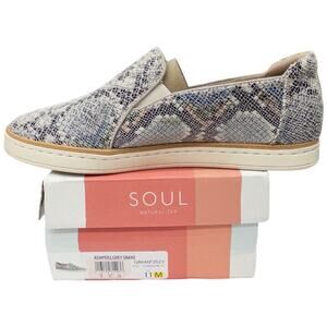 Soul Naturalizer Kemper 2 Slip On Sneaker Loafer Gray Snake Print Women's 11